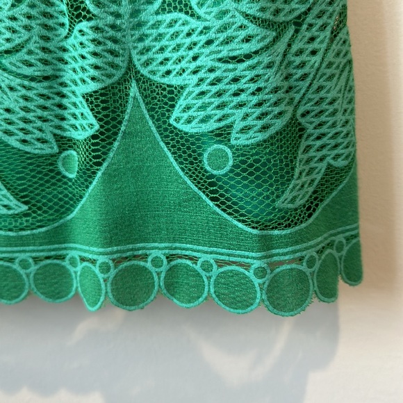 Eliza J Malta Kelly Green Lace Overlay Dress 4 - Picture 6 of 10